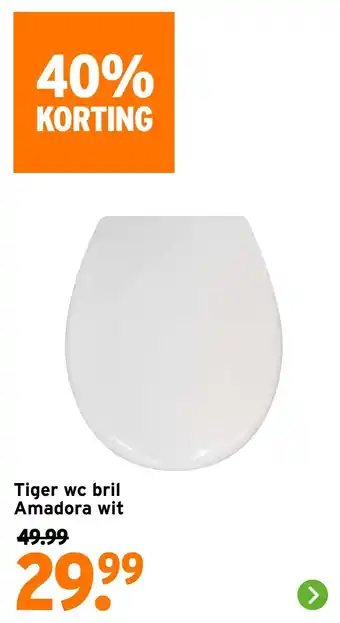 GAMMA Tiger wc bril Amadora wit aanbieding