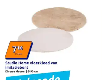 Action Studio Home vloerkleed van imitatiebont aanbieding