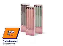 Action Dinerkaarsen aanbieding