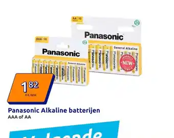 Action Panasonic Alkaline batterijen aanbieding