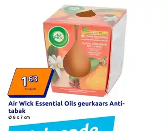 Action Air Wick Essential Oils geurkaars Anti-tabak aanbieding