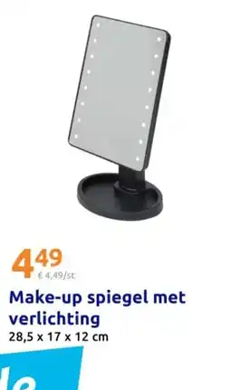 Action Make-up spiegel met verlichting aanbieding