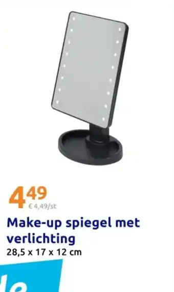 Action Make-up spiegel met verlichting aanbieding
