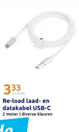 Action Re-load laad en datakabel USB-C aanbieding