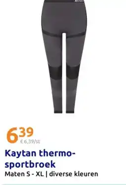 Action Kaytan thermo sportbroek aanbieding