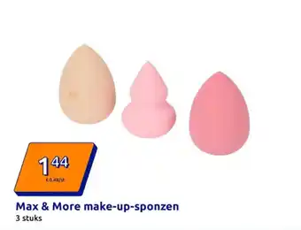 Action Max & More make-up-sponzen aanbieding