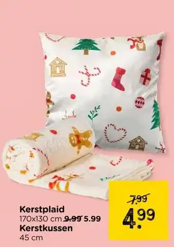 Xenos Kerstplaid Kerstkussen aanbieding