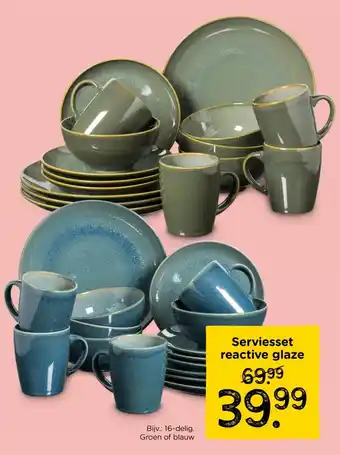 Xenos Serviesset reactive glaze aanbieding