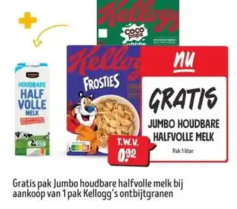 Jumbo Gratis pak Jumbo houdbare halfvolle melk aanbieding