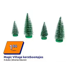 Action Magic Village kerstboompjes aanbieding