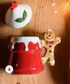 Intratuin Mok Gingerbreadman. Aardewerk, met deksel, aanbieding