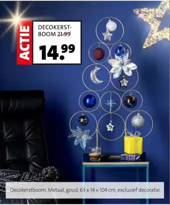 Intratuin Decokerstboom. Metaal, goud, aanbieding