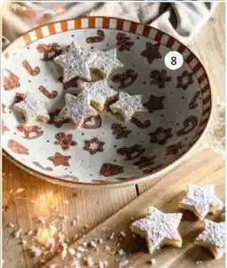 Intratuin Schaal Ginger- bread. Keramiek, wit met bruin aanbieding