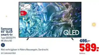 Makro Samsung 65" QLED smart-tv aanbieding