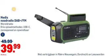 Makro Nedis noodradio DAB+/FM aanbieding