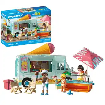 Intertoys PLAYMOBIL My Life ijscowagen met surfshop 71904 aanbieding