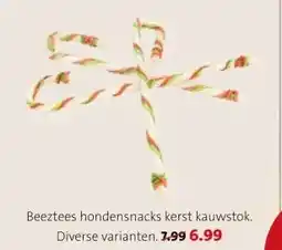 Intratuin Beeztees hondensnacks kerst kauwstok. aanbieding