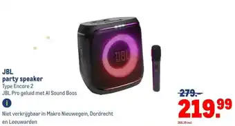 Makro JBL party speaker aanbieding