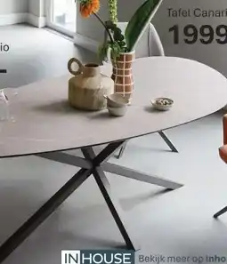 INHOUSE Tafel Canarias aanbieding