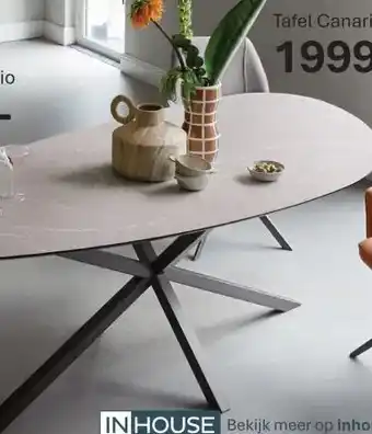 INHOUSE Tafel Canarias aanbieding