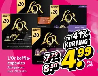 Hoogvliet L'Or koffie- capsules aanbieding
