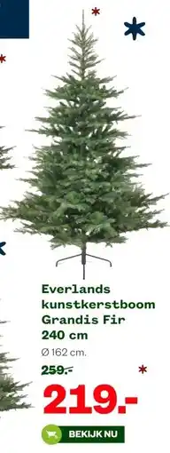 Welkoop Everlands kunstkerstboom Grandis Fir 240 cm aanbieding