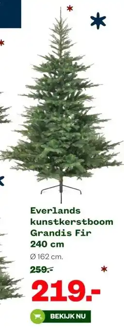Welkoop Everlands kunstkerstboom Grandis Fir 240 cm aanbieding