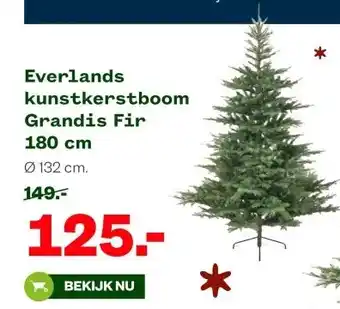 Welkoop Everlands kunstkerstboom Grandis Fir 180 cm aanbieding