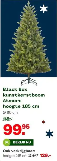 Welkoop Black Box kunstkerstboom Atmore hoogte 185 cm aanbieding