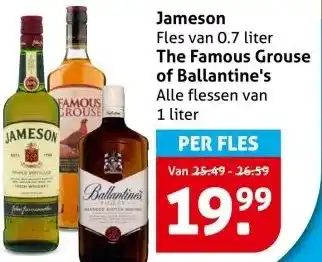 Hoogvliet Jameson, The Famous Grouse of Ballantine's aanbieding