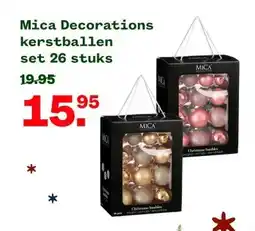 Welkoop Mica Decorationskerstballen set 26 stuks aanbieding