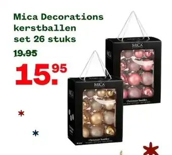 Welkoop Mica Decorationskerstballen set 26 stuks aanbieding
