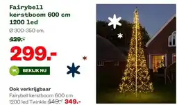 Welkoop Fairybell kerstboom 600 cm 1200 led aanbieding