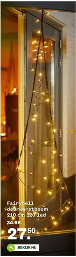 Welkoop Fairybell deurkerstboom 210 cm 120 led aanbieding