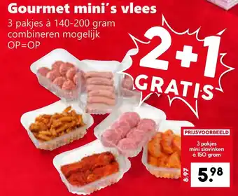 Coop Gourmet mini's vlees aanbieding