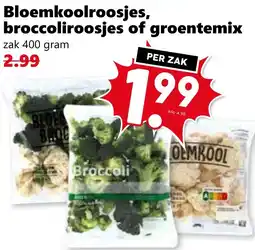 Coop Bloemkoolroosjes, broccoliroosjes of groentemix aanbieding