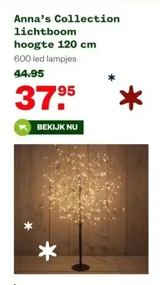 Welkoop Anna's Collection lichtboom hoogte 120 cm aanbieding