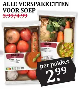 Coop ALLE VERSPAKKETTEN VOOR SOEP aanbieding