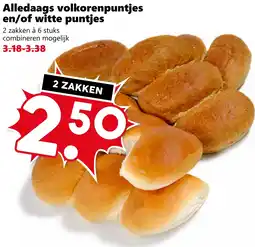 Coop Alledaags volkorenpuntjes en/of witte puntjes aanbieding