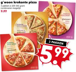 Coop g'woon krokante pizza aanbieding