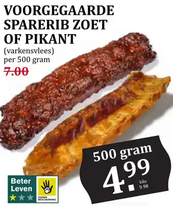 Coop VOORGEGAARDE SPARERIB ZOET OF PIKANT aanbieding