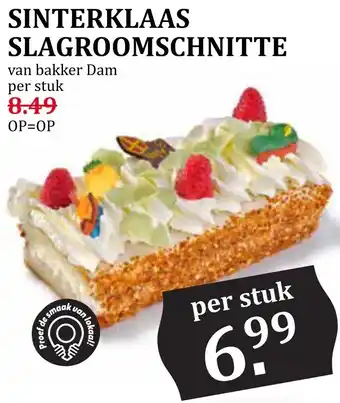 Coop SINTERKLAAS SLAGROOMSCHNITTE aanbieding