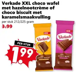 Coop Verkade XXL choco wafel met hazelnootcrème of choco biscuit met karamelsmaakvulling aanbieding