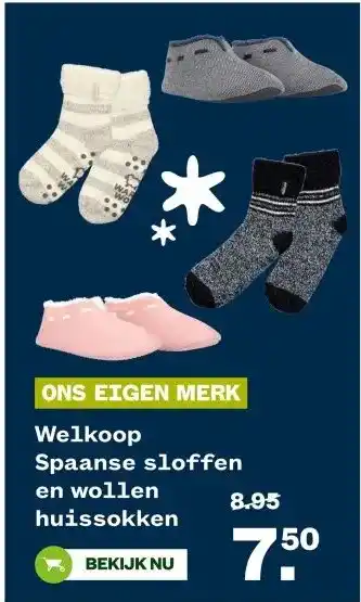 Welkoop Welkoop Spaanse sloffen en wollen aanbieding