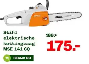 Welkoop Stihl elektrische kettingzaag MSE 141 CQ aanbieding