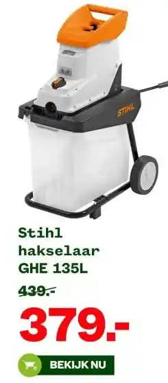 Welkoop Stihl hakselaar GHE 135L aanbieding