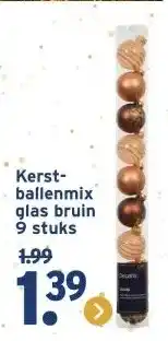 GAMMA Kerst- ballenmix glas bruin aanbieding