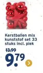 GAMMA Kerstballen mix kunststof aanbieding