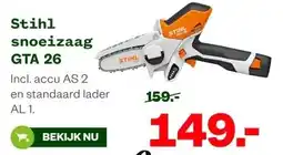 Welkoop Stihl snoeizaag GTA 26 aanbieding