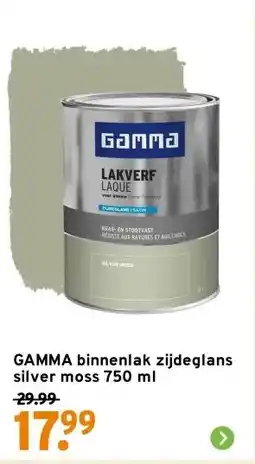 GAMMA GAMMA binnenlak zijdeglans silver moss 750 ml aanbieding